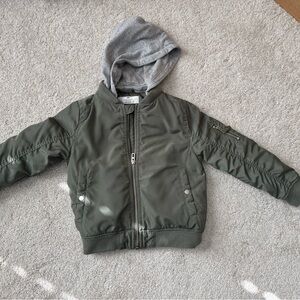 H&M Olive Jacket with Gray Lining